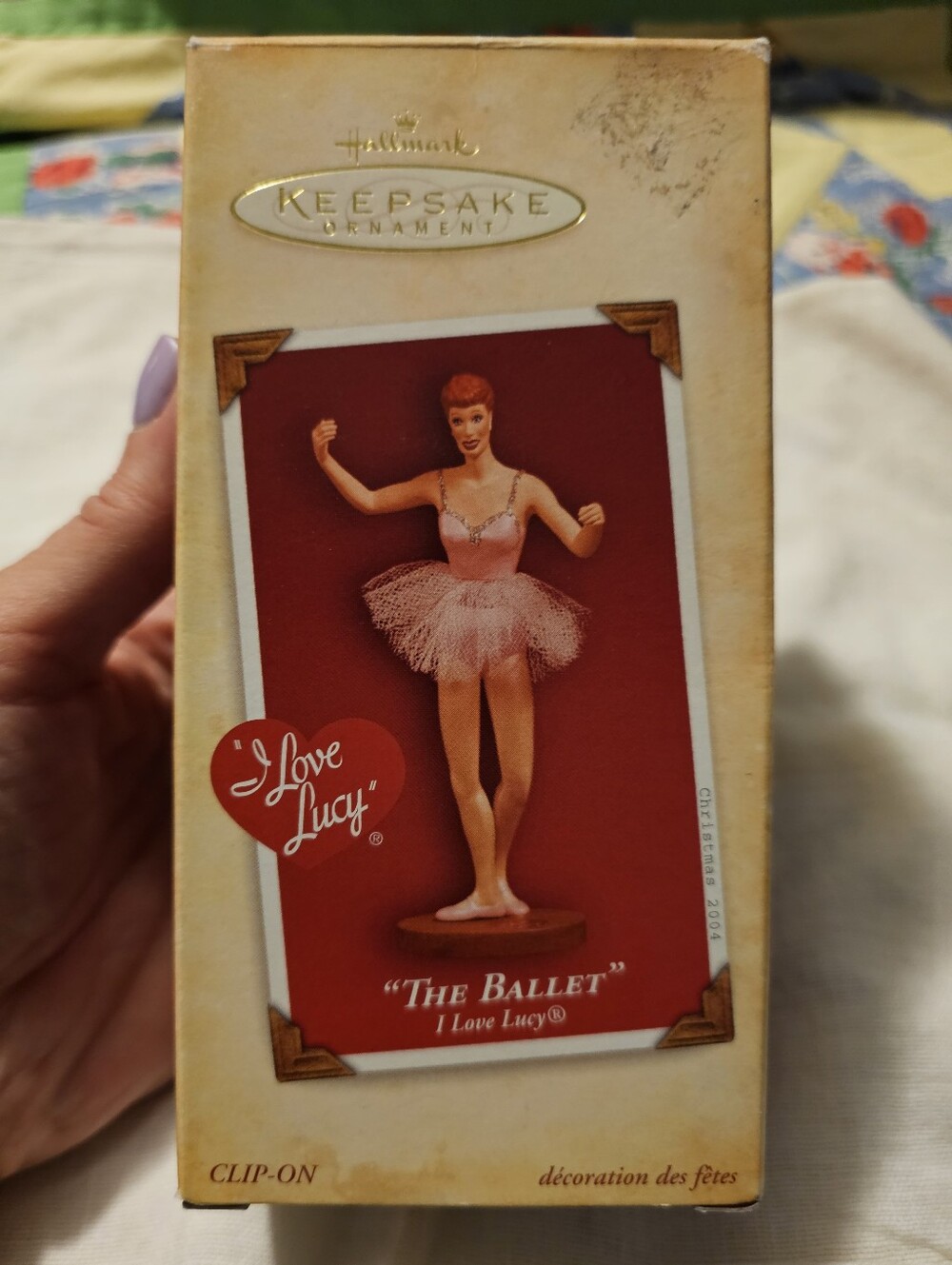 Hallmark Pink and Red I Love Lucy Ballet Ornament